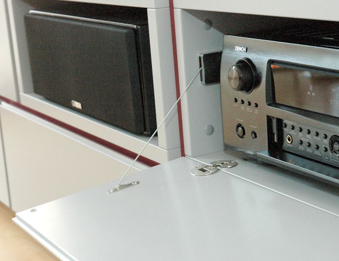 Klappenhalter in Alu mit Seilzugsystem