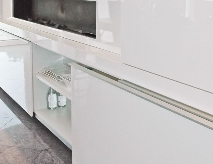 Bauseits verkleidete Brennkammer oben mittig