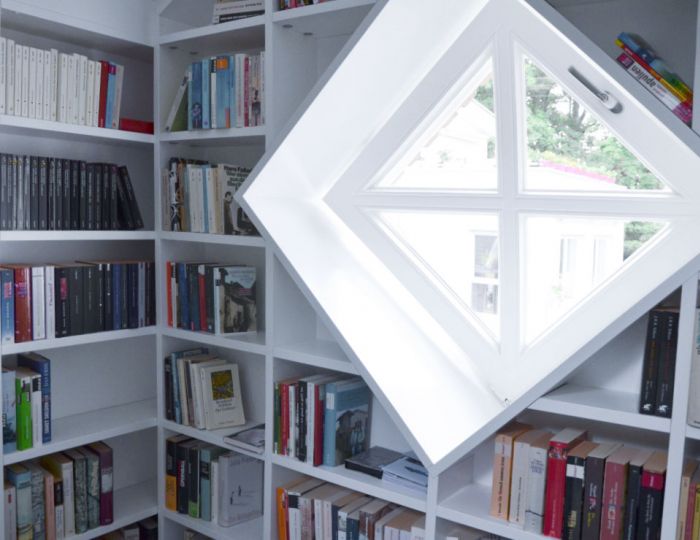 Bücherregal übereck
